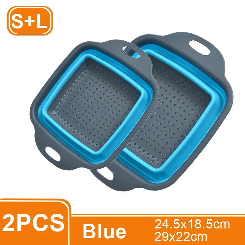 Scolapasta pieghevole in silicone – Colino salvaspazio per pasta, frutta e verdura