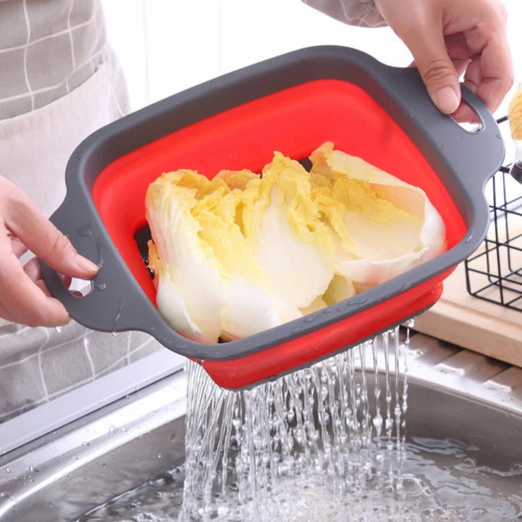 Scolapasta pieghevole in silicone – Colino salvaspazio per pasta, frutta e verdura
