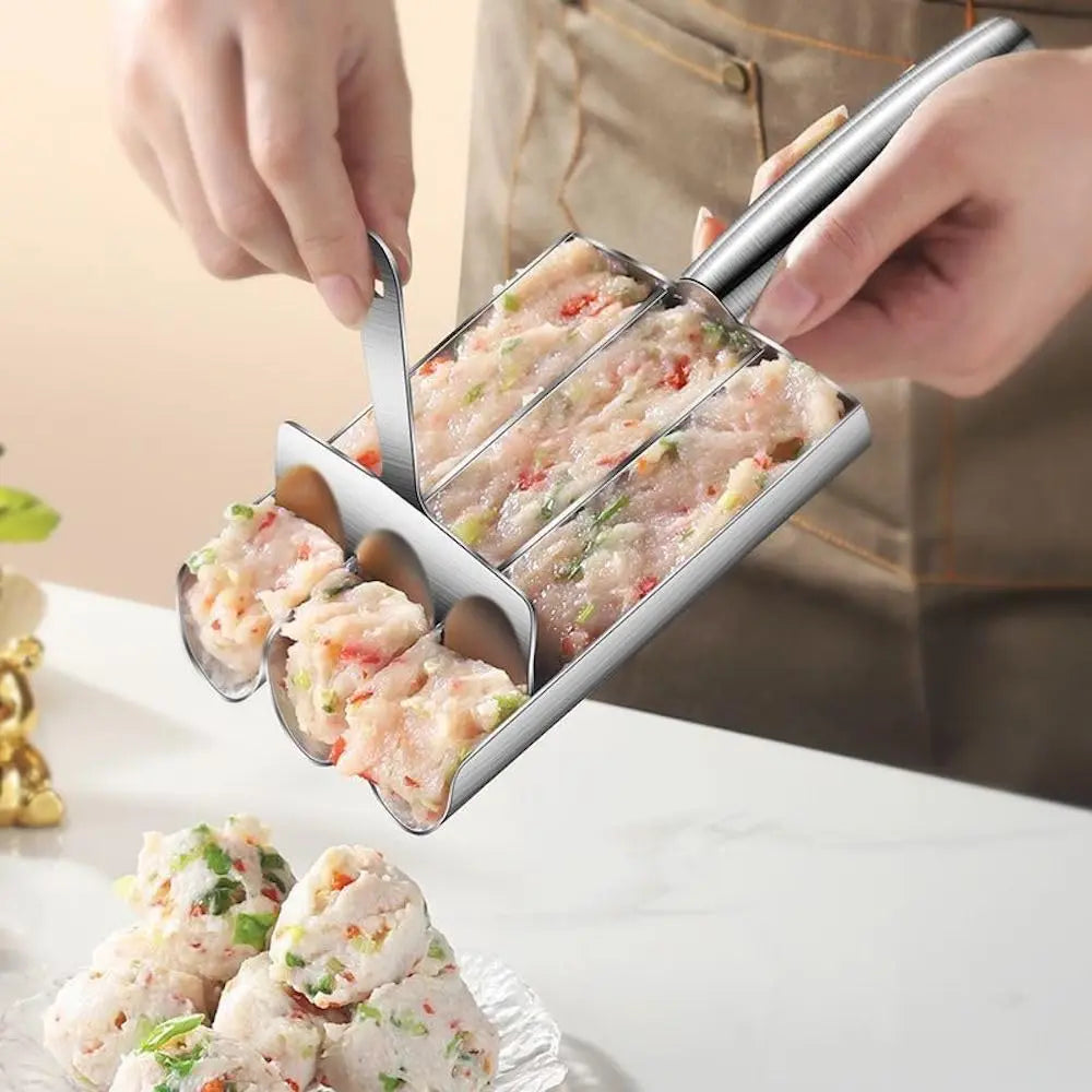 Set di palettine per polpette – Palettina porzionatrice in acciaio inox per polpette uniformi