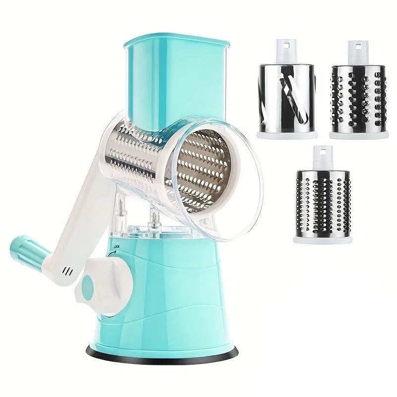 Affettaverdure rotante 3 in 1 – grattugia, affettatrice e tritatutto in uno