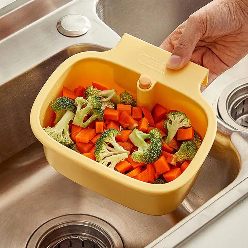 Cestello sospeso per lavello – 2 in 1 Filtro e Organizer per rifiuti alimentari