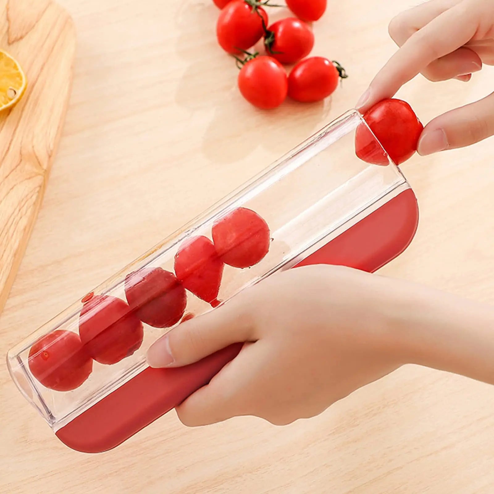 Utensile per Affettare Piccoli Frutti – Taglia Ciliegie, Uva e Fragole