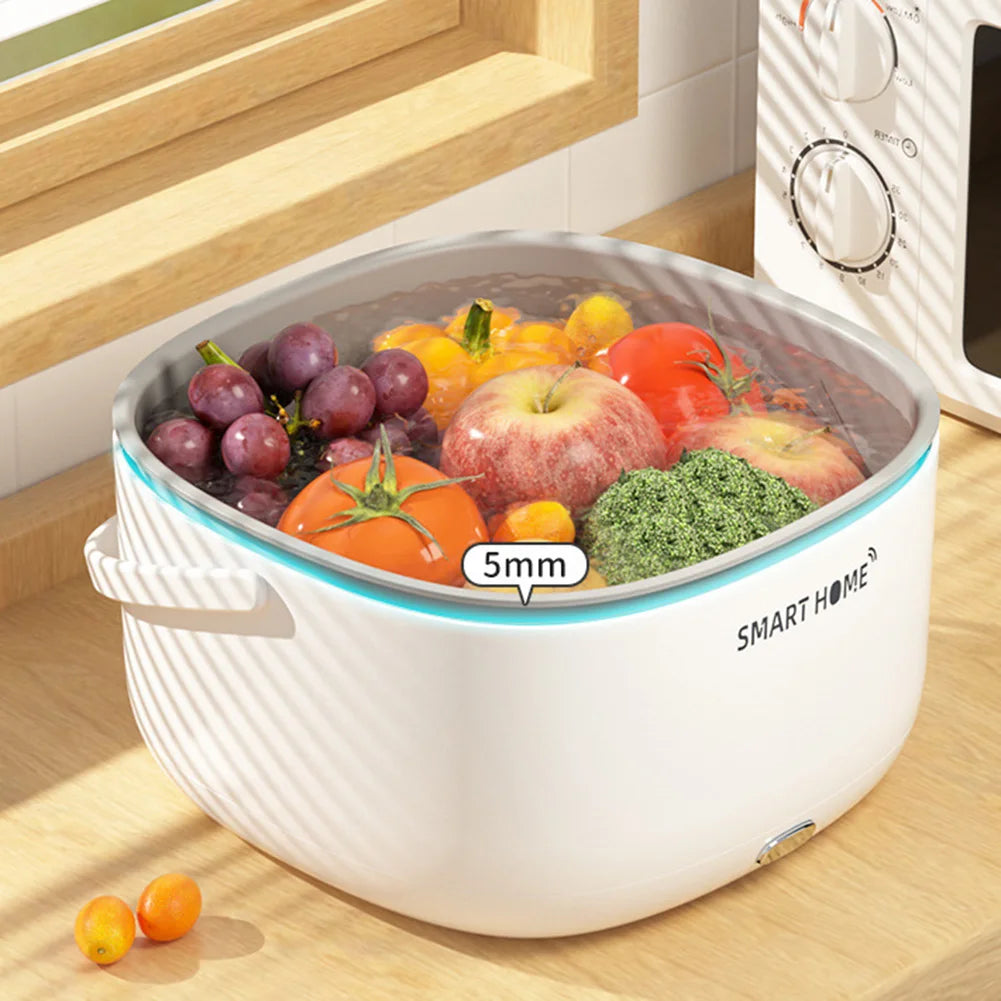 Cestello Lavatrice Elettrico a Ultrasuoni per Frutta e Verdura – Pulitore Senza Fili per Prodotti Ortofrutticoli