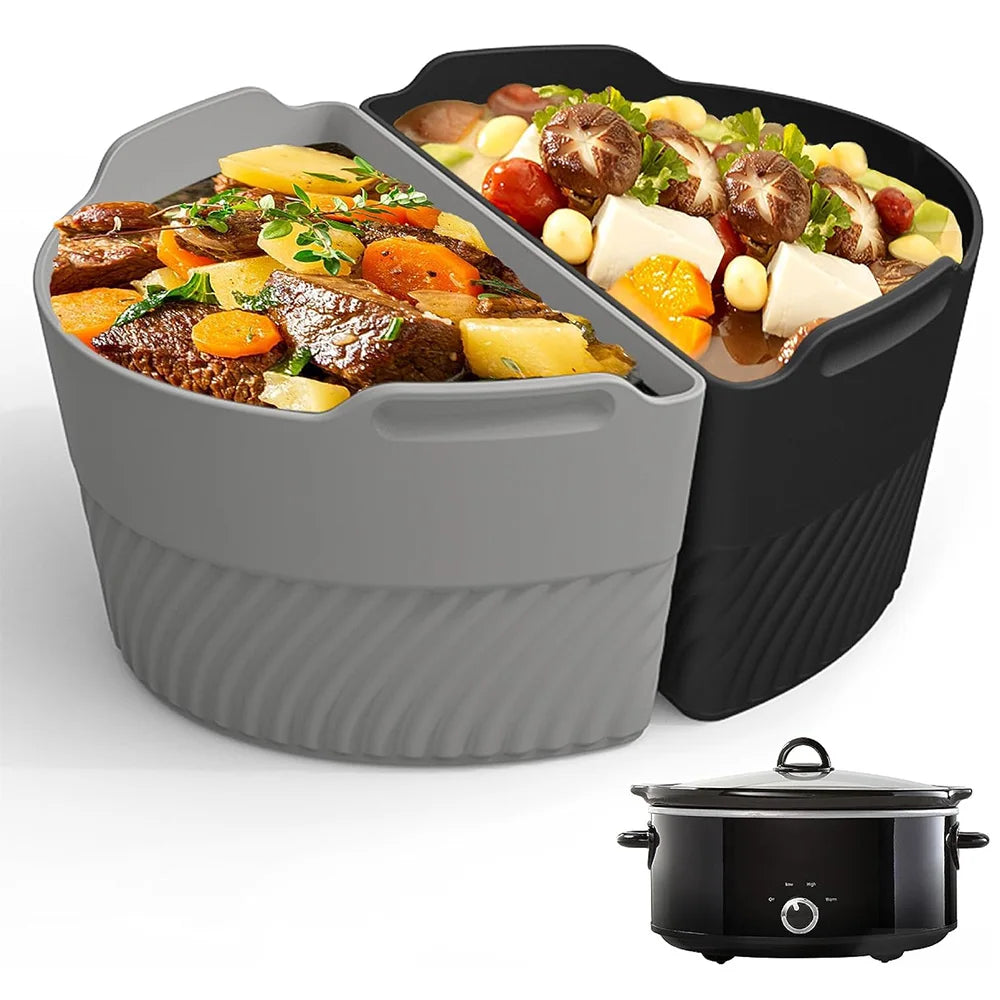 Set di Fodere in Silicone per Slow Cooker – Fodere Antiaderenti Riutilizzabili 6-8QT