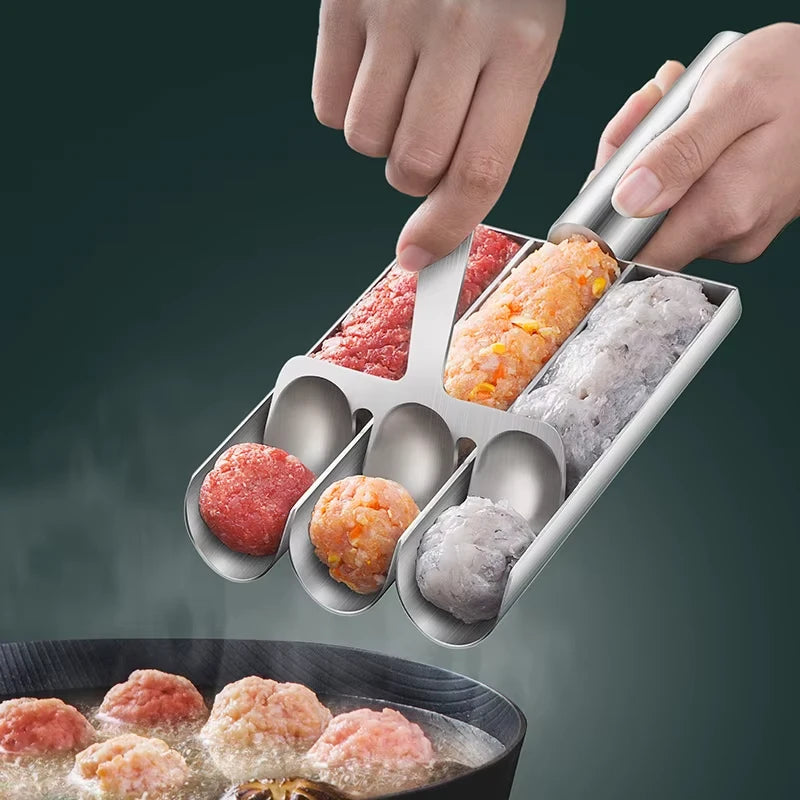 Set di palettine per polpette – Palettina porzionatrice in acciaio inox per polpette uniformi