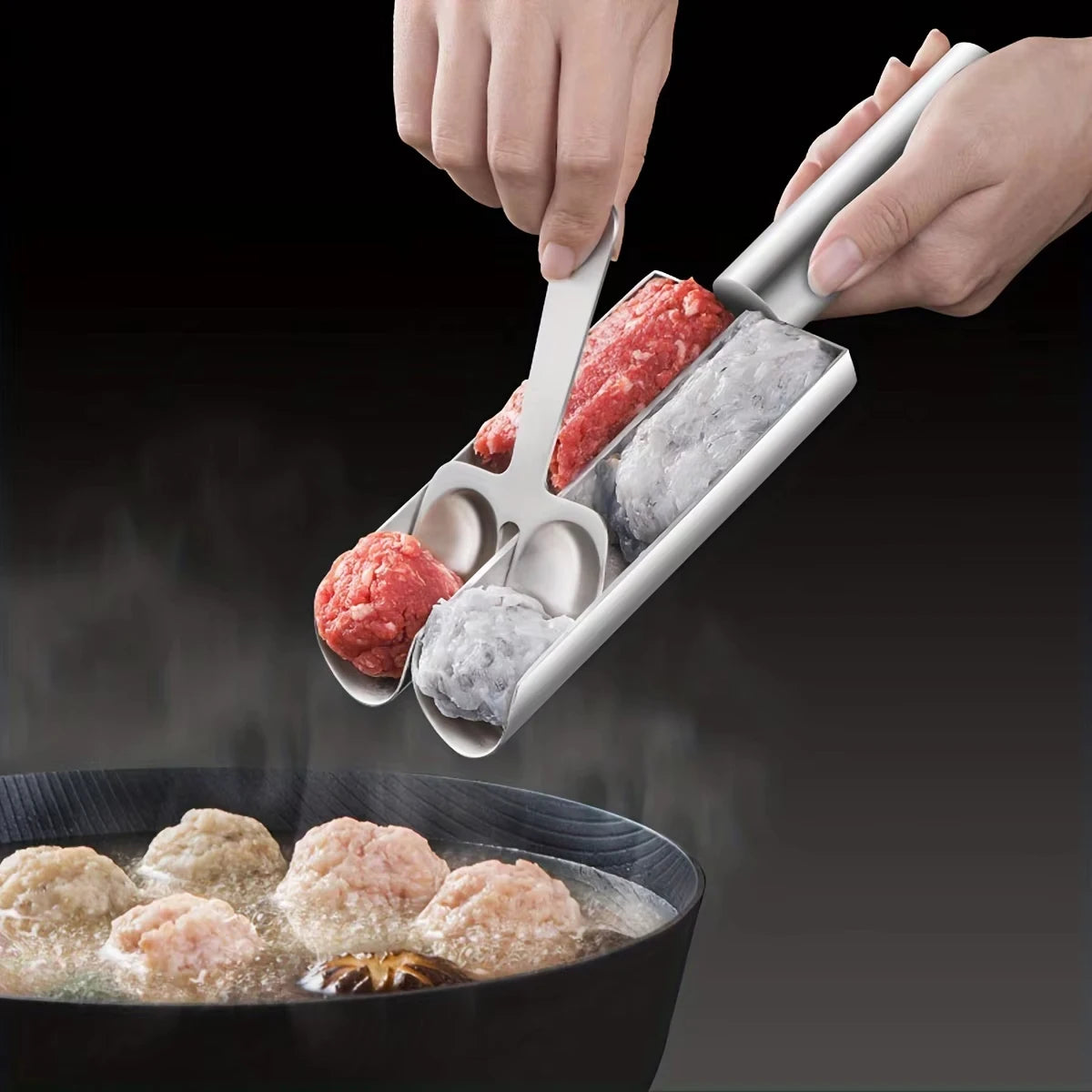Set di palettine per polpette – Palettina porzionatrice in acciaio inox per polpette uniformi