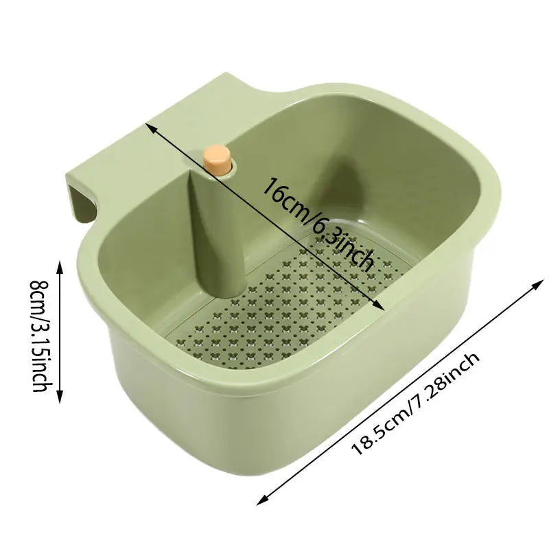 Cestello sospeso per lavello – 2 in 1 Filtro e Organizer per rifiuti alimentari