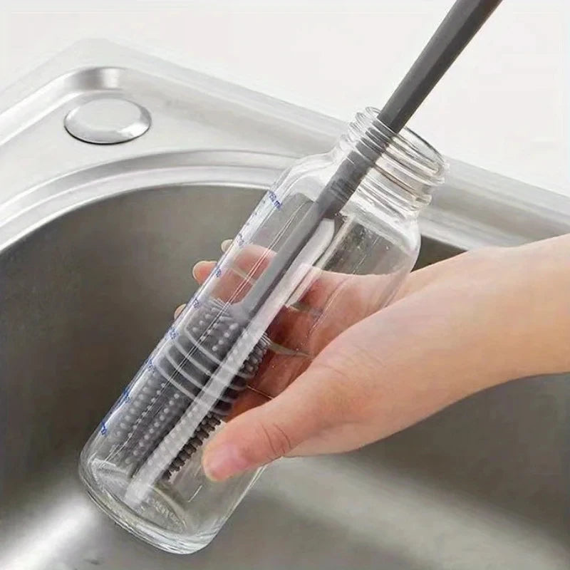 Spazzola in silicone a manico lungo per bottiglie – Pulizia profonda per tazze e thermos