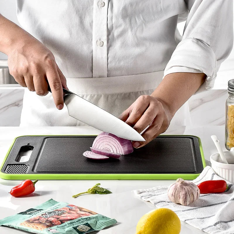 Tagliere sbrinatore 4 in 1 – Tagliere, vassoio per sbrinare e affilacoltelli