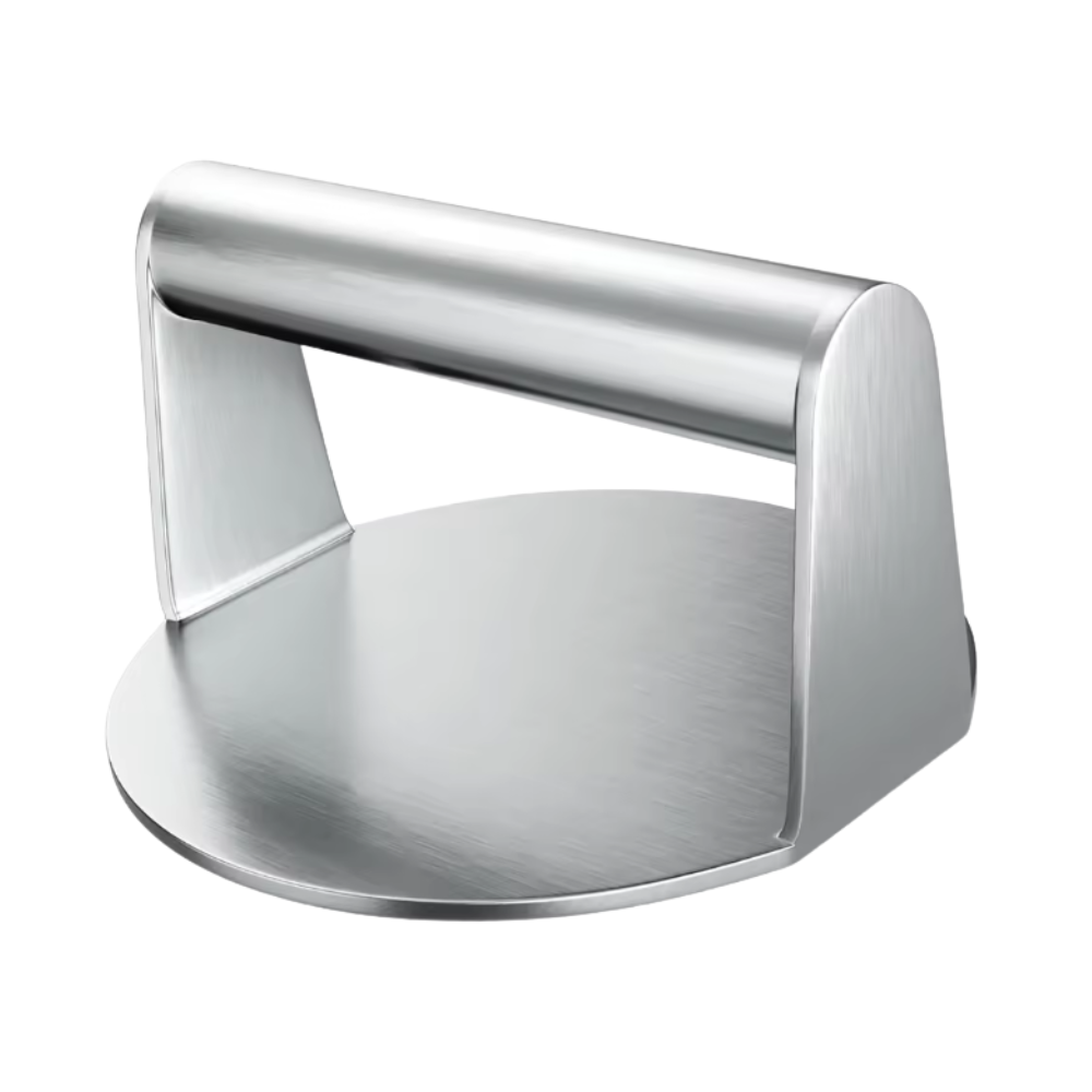 La Pressa Smash Burger che ti dà la crosta perfetta — ogni volta. Acciaio inox 304 professionale. Risultato da ristorante,  direttamente a casa tua.